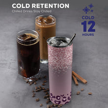 Load image into Gallery viewer, Purple Animal 20oz Tall Skinny Tumbler with Lid and Straw