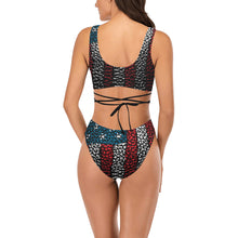 Load image into Gallery viewer, AMERICAN  Color Cross String Bikini Set (Model S29)