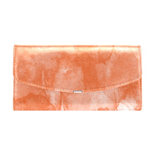 Load image into Gallery viewer, Orange Distress Women's Flap Wallet (Model 1707)