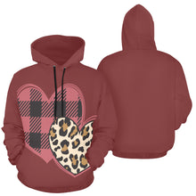Load image into Gallery viewer, Two Hearts All Over Print Hoodie for unisex (USA Size) (Model H13)