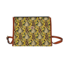 Load image into Gallery viewer, Hive Waterproof Canvas Bag-Brown (All Over Print) (Model 1641)