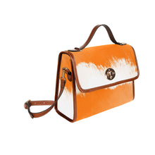 Load image into Gallery viewer, Orange Waterproof Canvas Bag-Brown (All Over Print) (Model 1641)