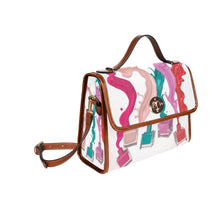 Load image into Gallery viewer, Nail Polish Splash Waterproof Canvas Bag-Brown (All Over Print) (Model 1641)
