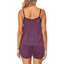 Load image into Gallery viewer, Purple Women's Spaghetti Strap Short Pajama Set