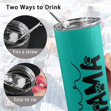 Load image into Gallery viewer, Fur mama 20oz Tall Skinny Tumbler with Lid and Straw