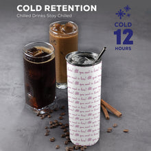 Load image into Gallery viewer, All you need is love 20oz Tall Skinny Tumbler with Lid and Straw