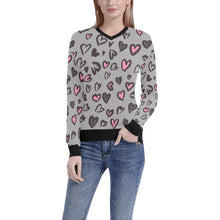 Load image into Gallery viewer, Leopard Women's All Over Print V-Neck Sweater (Model H48)