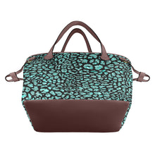 Load image into Gallery viewer, Wild Safari Turquoise Clover Canvas Tote Bag (Model 1661)
