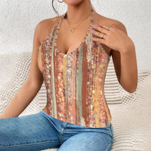 Load image into Gallery viewer, Autumn Women&#39;s V-Neck Halter Top (Model T83)
