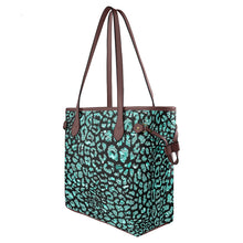 Load image into Gallery viewer, Wild Safari Turquoise Clover Canvas Tote Bag (Model 1661)
