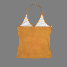 Load image into Gallery viewer, Golden  Women&#39;s V-Neck Halter Top (Model T83)
