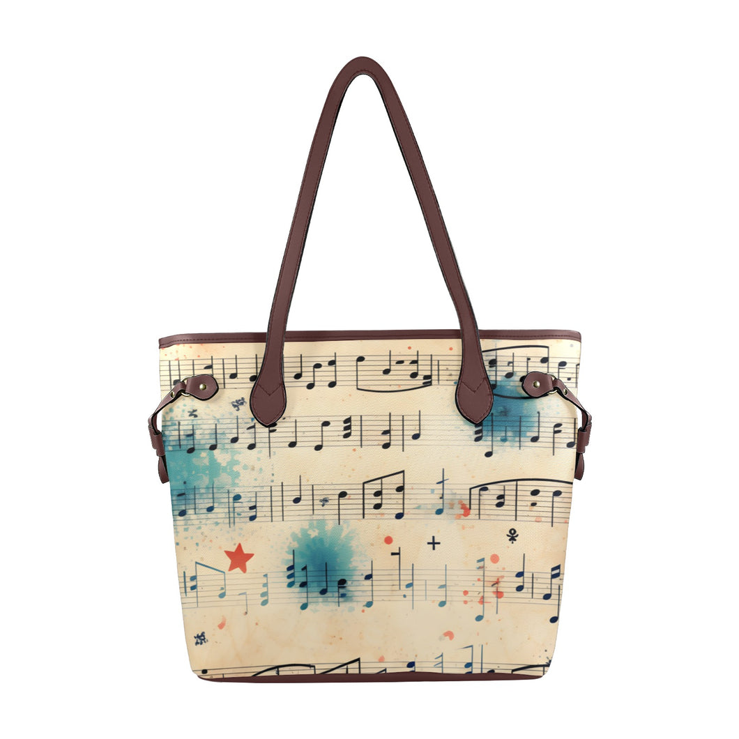 Music Clover Canvas Tote Bag (Model 1661)