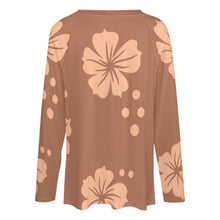 Load image into Gallery viewer, Peachy Floral Long Sleeve Loose Tee (TLREV2) Long sleeve loose tee
