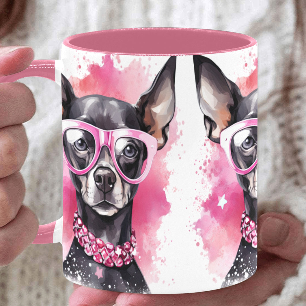 Cool Doggo Pink Inner Color Mug (11oz)