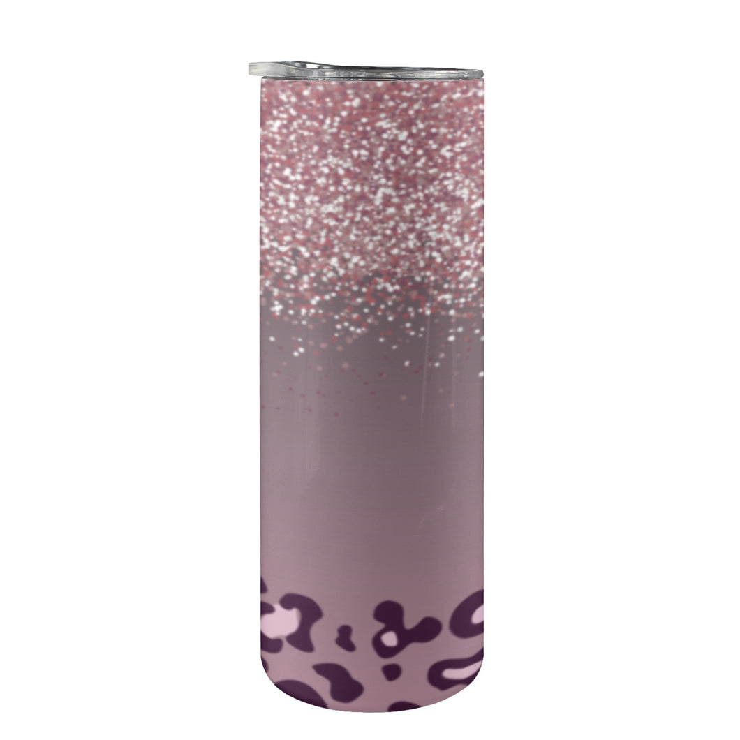 Purple Animal 20oz Tall Skinny Tumbler with Lid and Straw