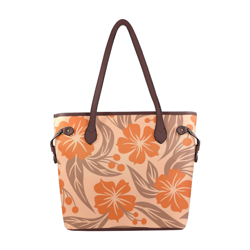 Peach Fuzz Love Clover Canvas Tote Bag (Model 1661)