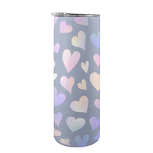 Load image into Gallery viewer, Hearts 20oz Tall Skinny Tumbler with Lid and Straw
