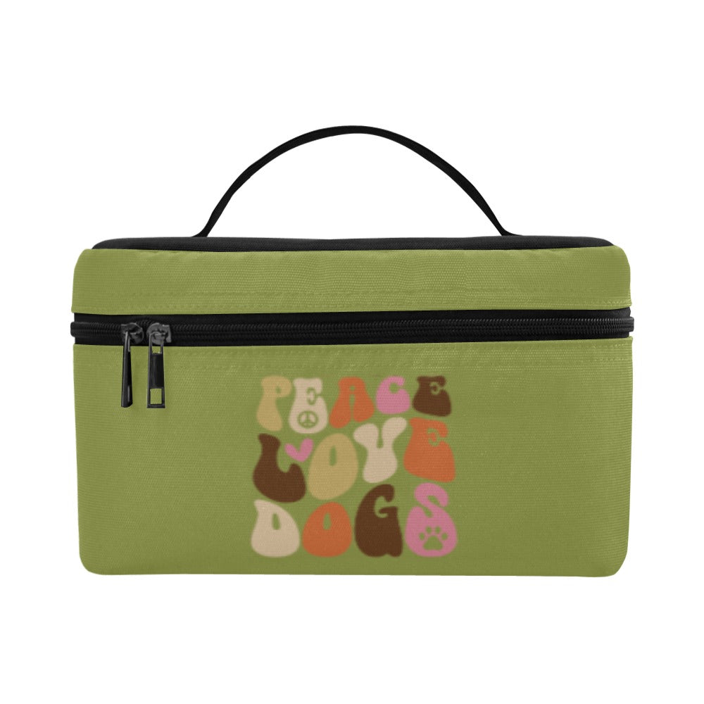 PEACE LOVE DOGS Cosmetic Bag/Large (Model 1658)