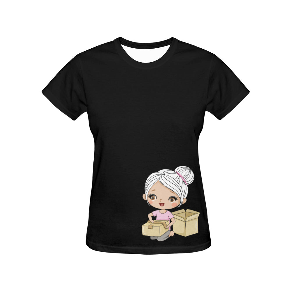 Packaging All Over Print T-Shirt for Women (USA Size) (Model T40)