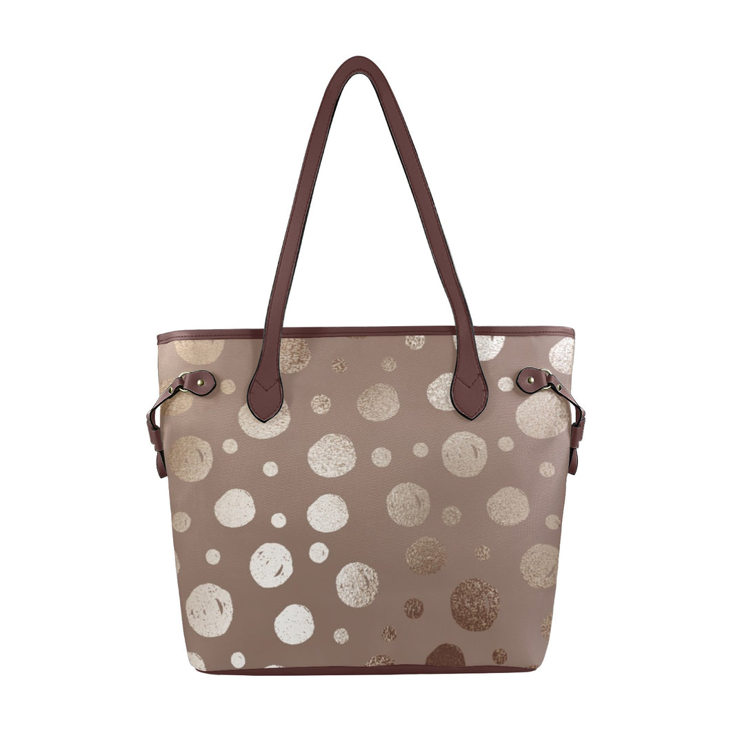 Dots Clover Canvas Tote Bag (Model 1661)