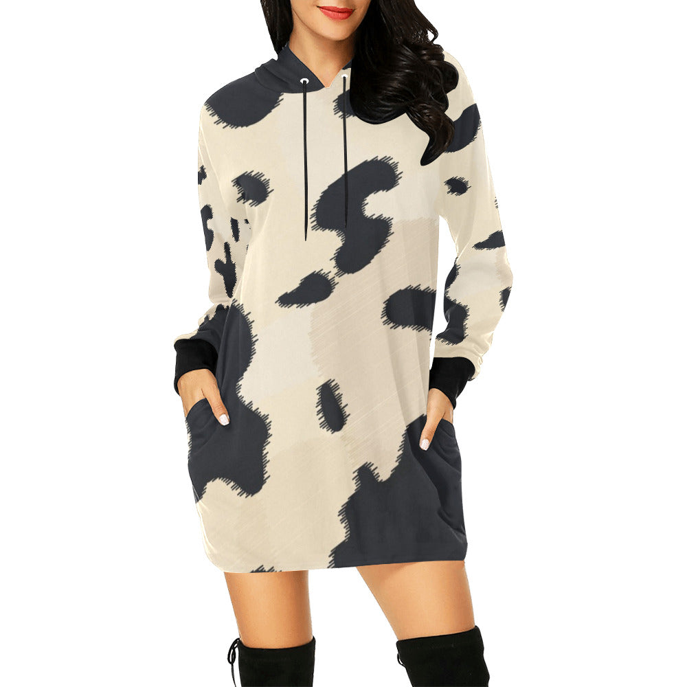 Country All Over Print Hoodie Mini Dress (Model H27)