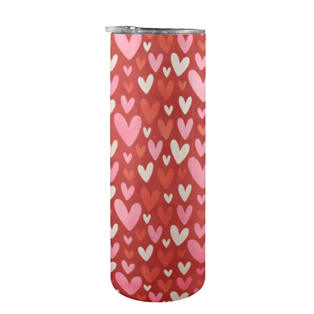 Heart 20oz Tall Skinny Tumbler with Lid and Straw