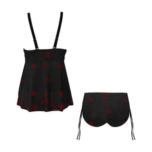 Load image into Gallery viewer, Gothic rose Chest Drawstring Swim Dress (Model S30)
