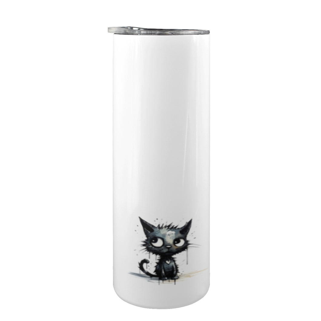 Kitty 20oz Tall Skinny Tumbler with Lid and Straw