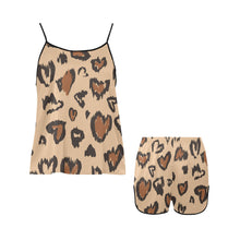 Load image into Gallery viewer, Leopard Women&#39;s Spaghetti Strap Short Pajama Set
