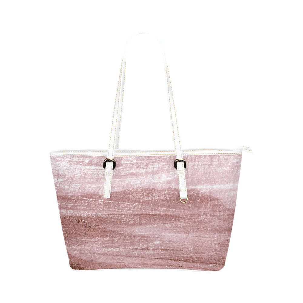 Oh So Pink Leather Tote Bag/Large (Model 1651)