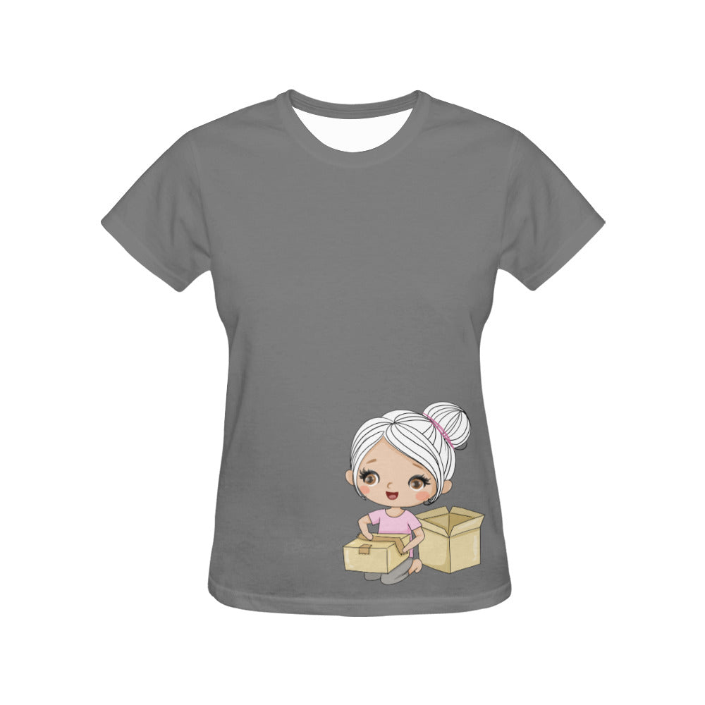 Packaging All Over Print T-Shirt for Women (USA Size) (Model T40)