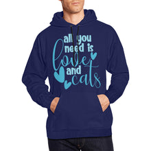 Load image into Gallery viewer, Love and Cats All Over Print Hoodie for Unisex (USA Size) (Model H13)
