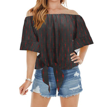 Load image into Gallery viewer, VAMP Rom Off Shoulder Knot Front Blouse (Model T71)
