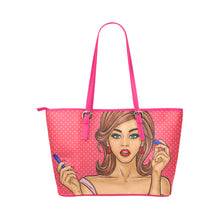 Load image into Gallery viewer, 170 Pop Art 2 Leather Tote Bag/Small (Model 1651)
