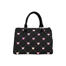 Load image into Gallery viewer, BLK PINK Heart Boston Handbag (Model 1621)
