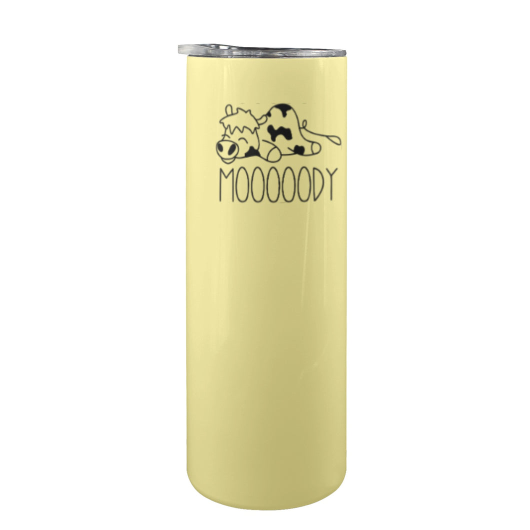 Moody Cow 20oz Tall Skinny Tumbler with Lid and Straw