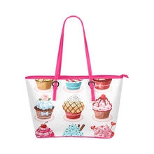 Load image into Gallery viewer, 8_Cupcakes1-01 Leather Tote Bag/Large (Model 1651)
