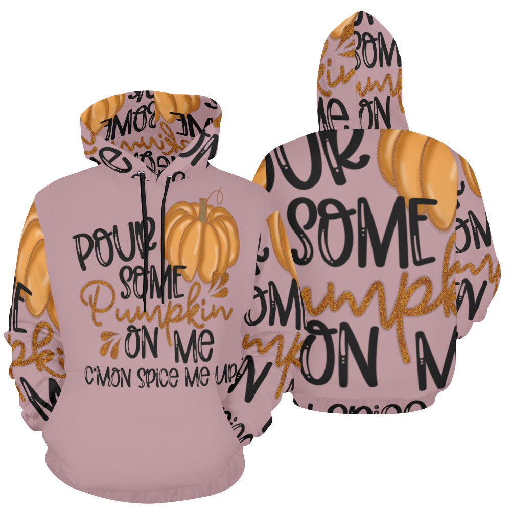 PourSomePumpkinOnMe All Over Print Hoodie for unisex (USA Size) (Model H13)