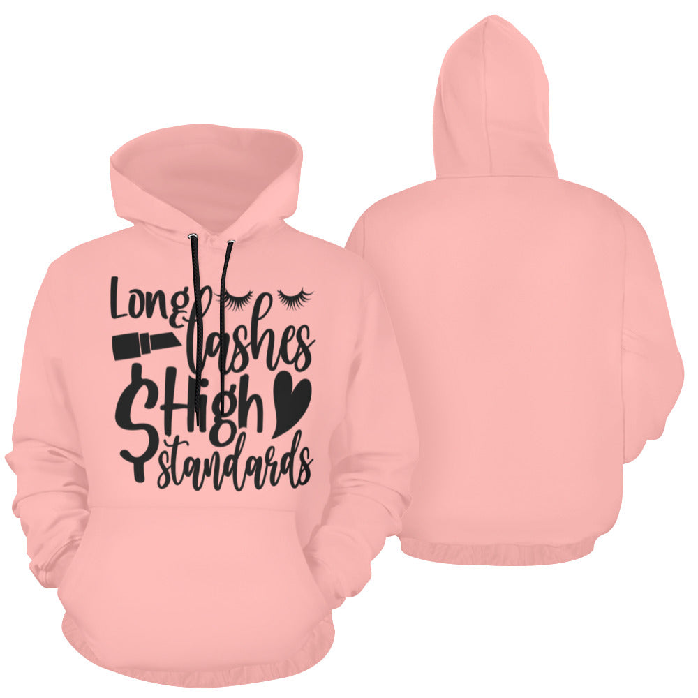 Long Lashes All Over Print Hoodie for Unisex (USA Size) (Model H13)