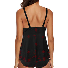 Load image into Gallery viewer, Gothic rose Chest Drawstring Swim Dress (Model S30)
