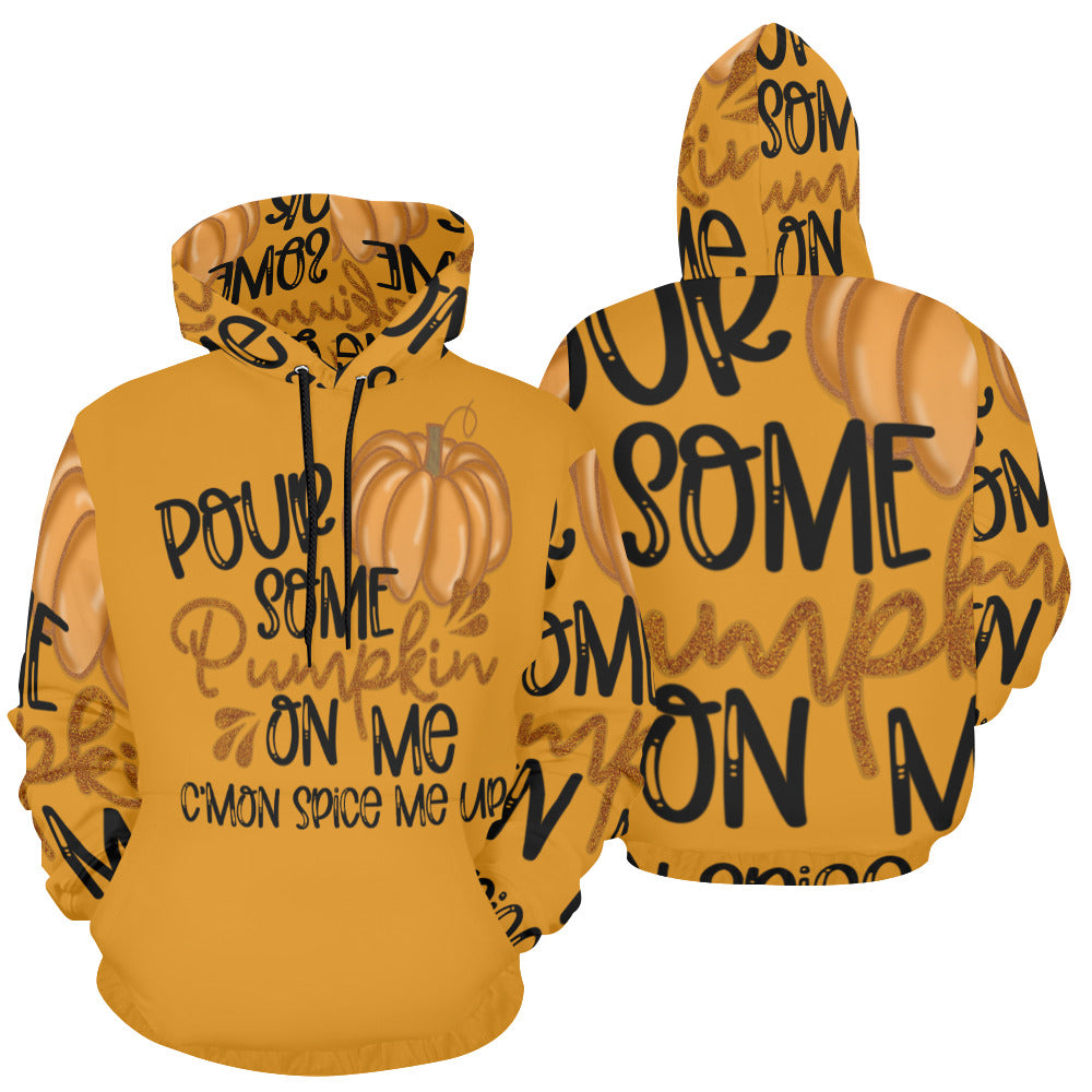 PourSomePumpkinOnMe O All Over Print Hoodie for unisex (USA Size) (Model H13)