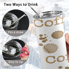 Load image into Gallery viewer, Coffee 20oz Tall Skinny Tumbler with Lid and Straw
