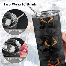 Load image into Gallery viewer, Deer 20oz Tall Skinny Tumbler with Lid and Straw
