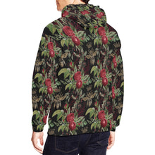 Load image into Gallery viewer, Red Rose Bees All Over Print Hoodie for  Unisex unisex (USA Size) (Model H13)
