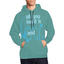 Load image into Gallery viewer, Love and Cats All Over Print Hoodie for Unisex  (USA Size) (Model H13)
