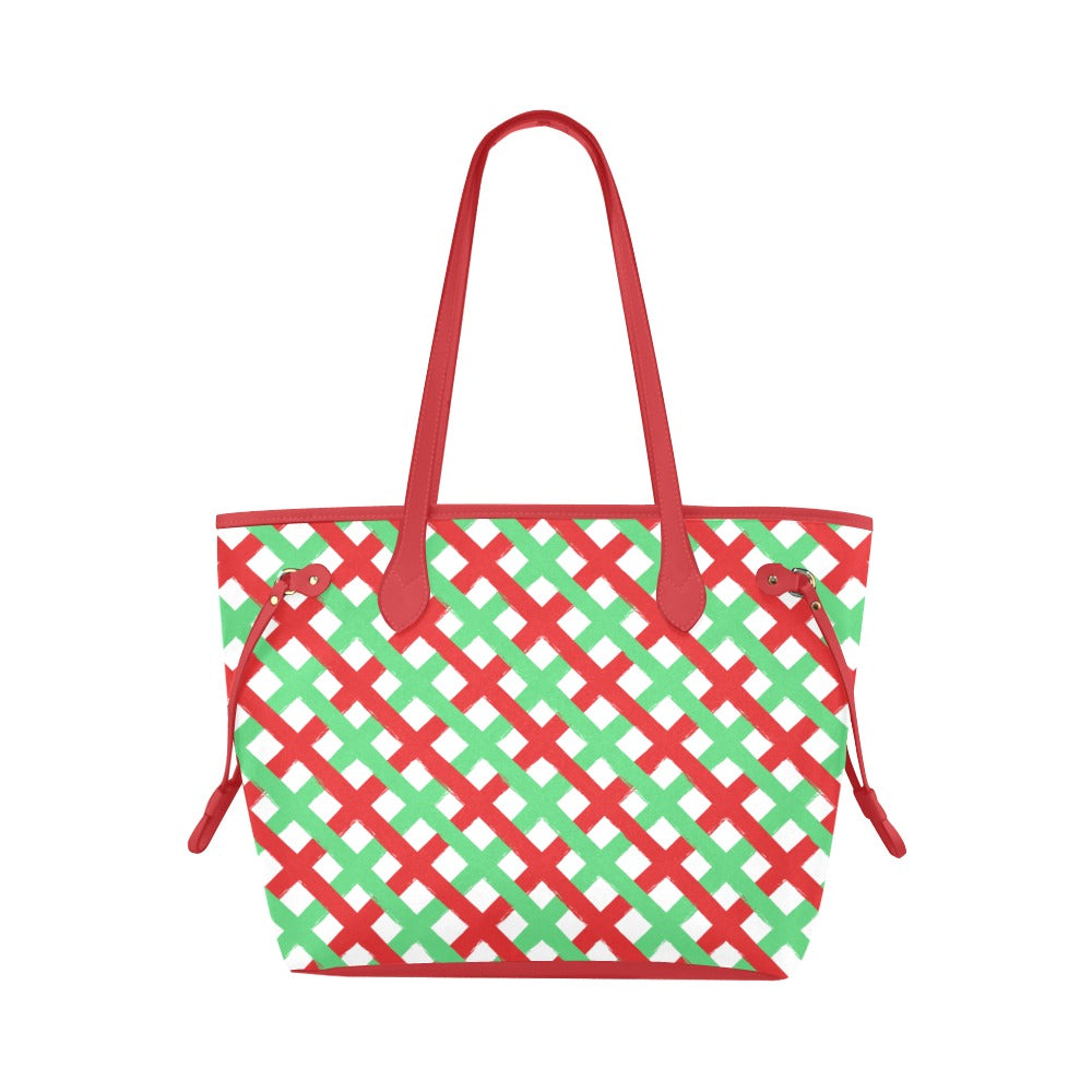 Red & Green Clover Canvas Tote Bag (Model 1661)