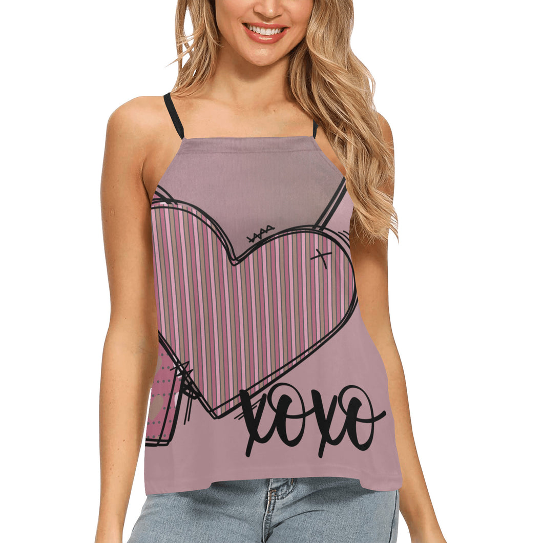 XOXOPurpHeart Loose Fit Halter Neck Top (Model T68)