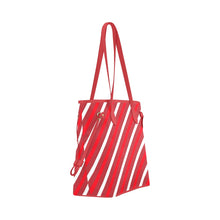 Load image into Gallery viewer, Red Stripes Clover Canvas Tote Bag (Model 1661)
