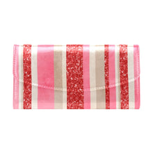 Load image into Gallery viewer, Red Stripes Women&#39;s Flap Wallet (Model 1707)
