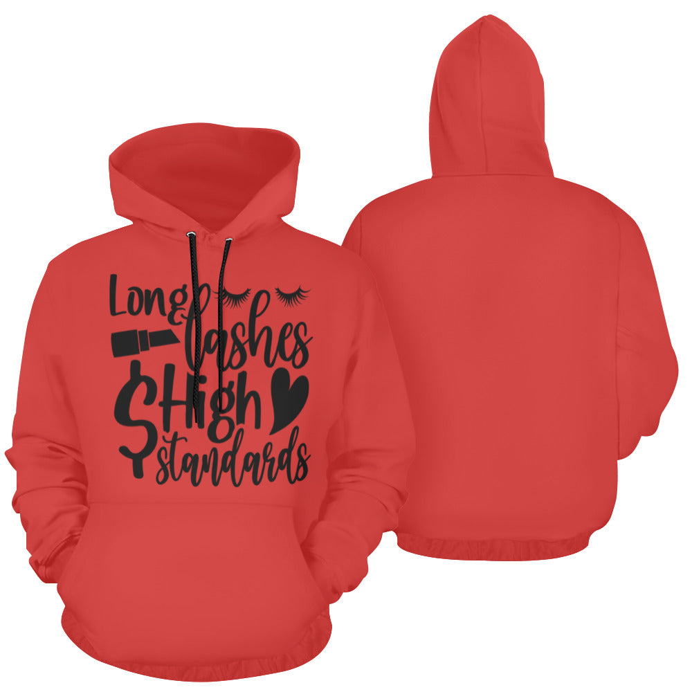 Long Lashes All Over Print Hoodie for Unisex (USA Size) (Model H13)